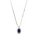 Sapphire Zircon Necklace in Real Gold