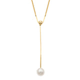 Pearl Necklace in Real Gold 