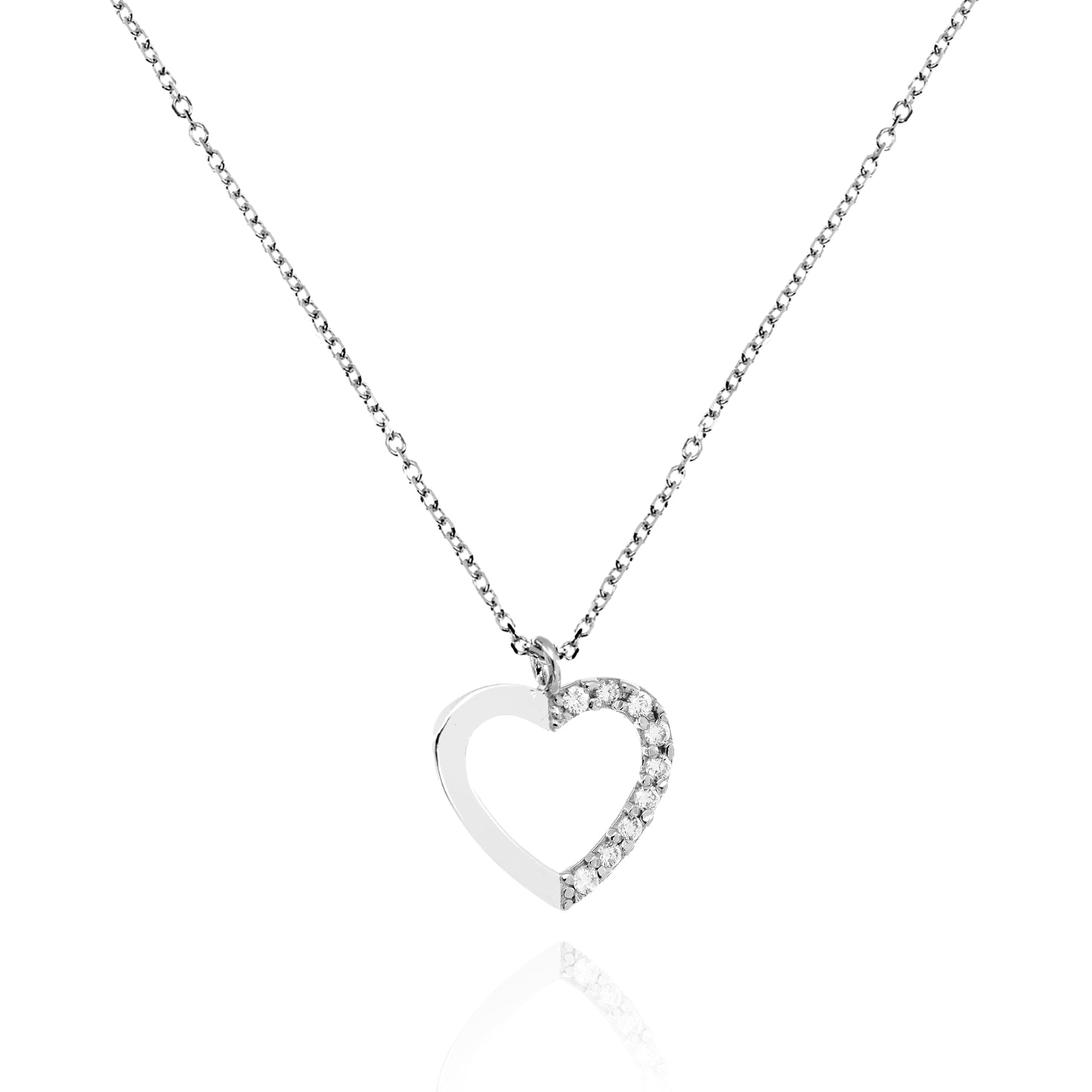 Real Gold Heart Necklace with 100% Natural Diamonds P.Ct 5