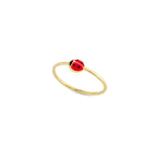Ladybug ring in Real Gold
