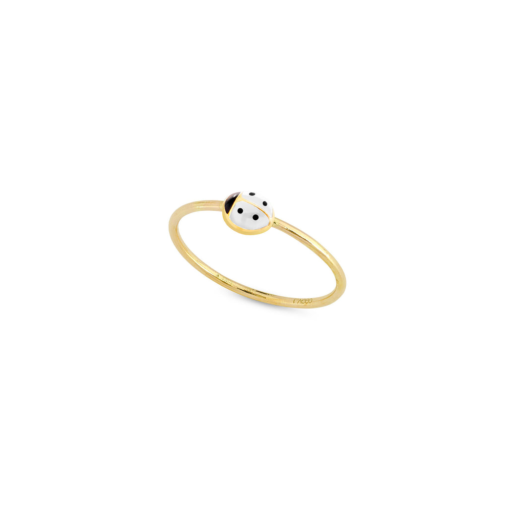 Ladybug ring in Real Gold