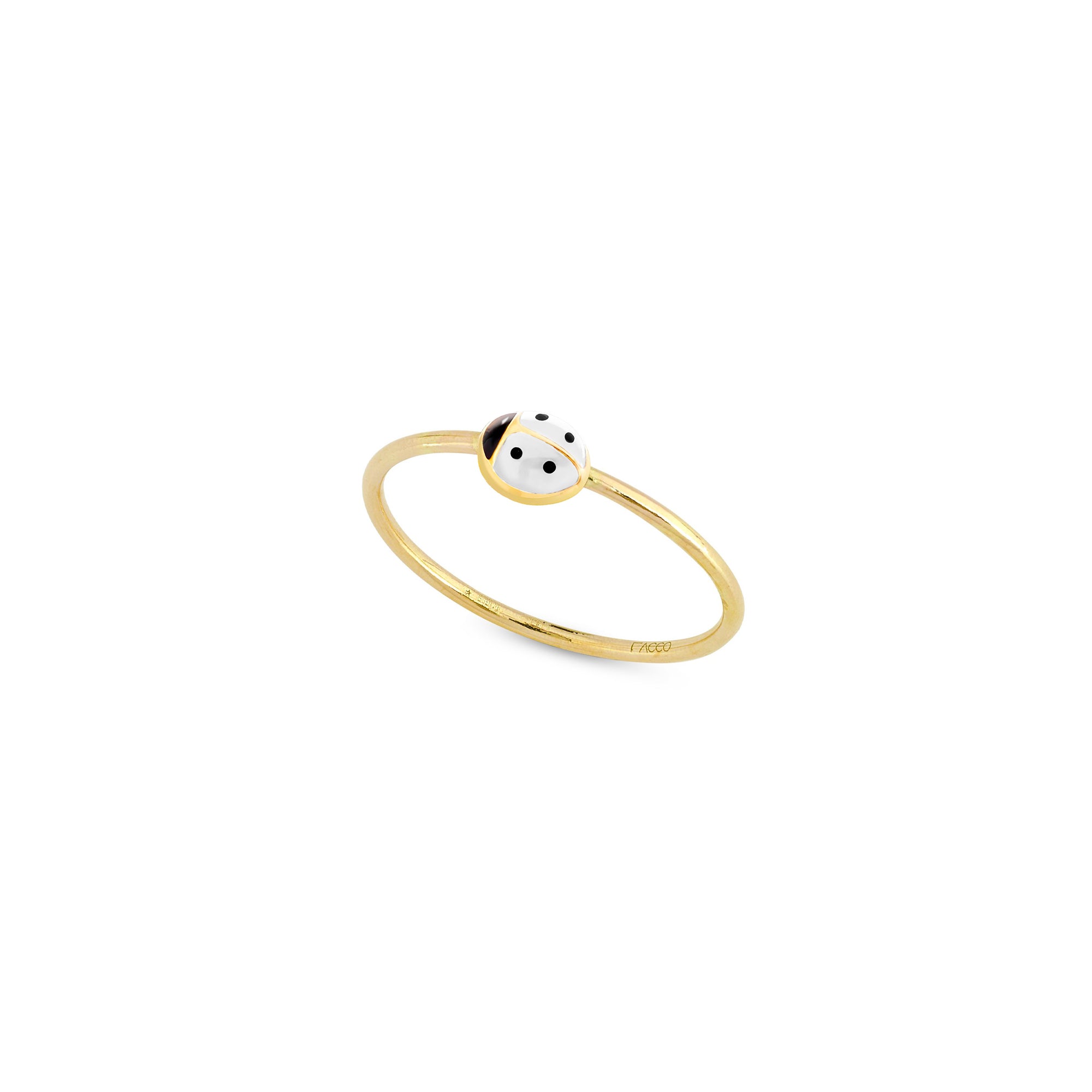 Ladybug ring in Real Gold