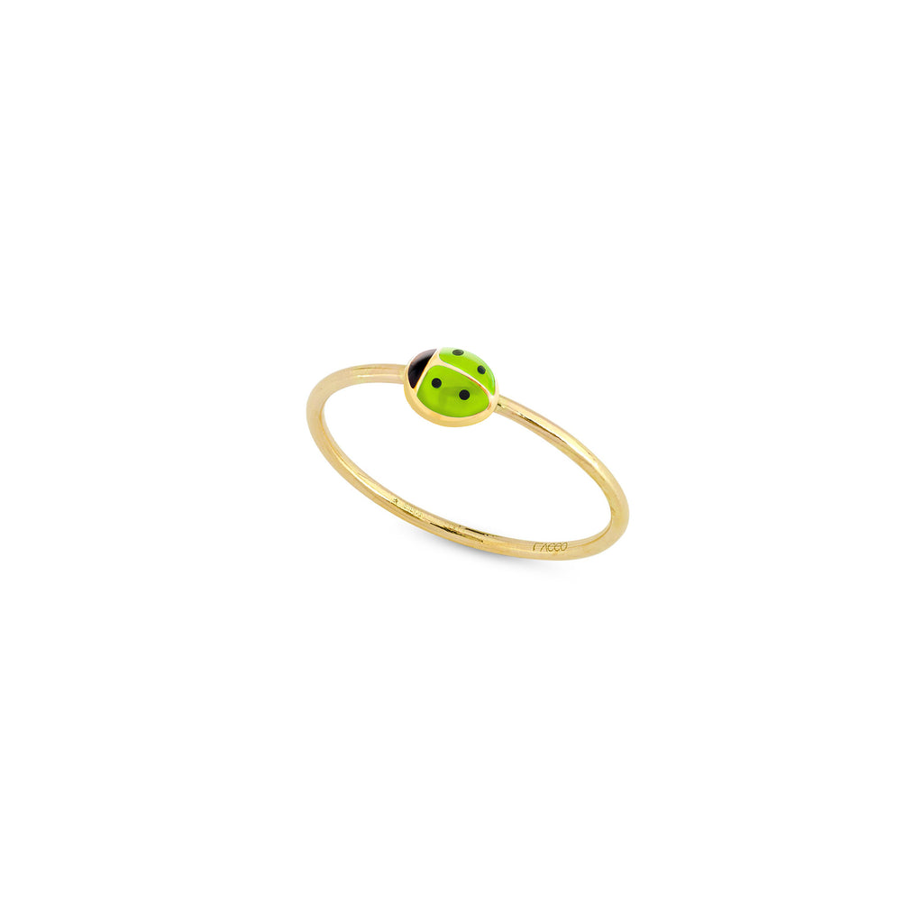 Ladybug ring in Real Gold