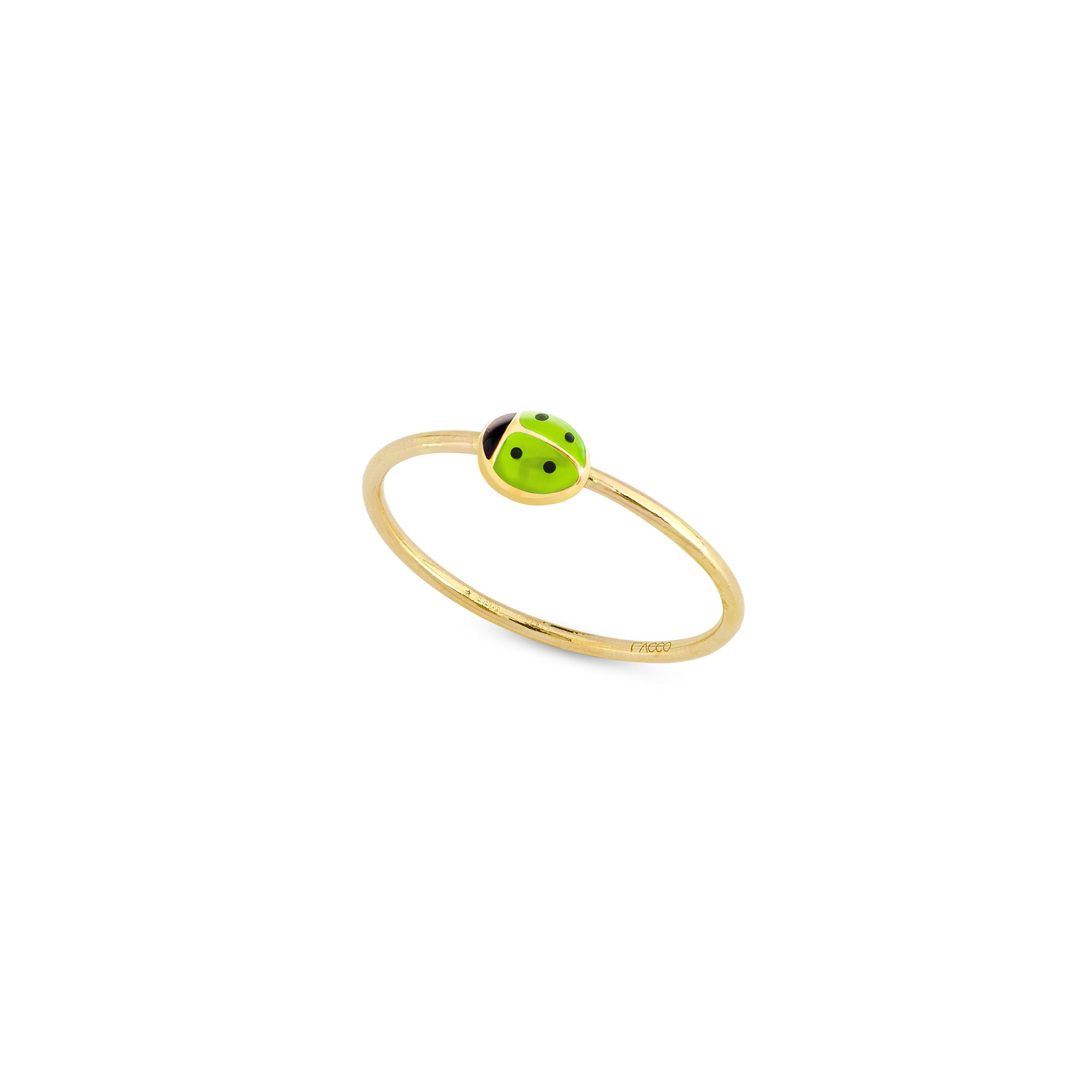 Ladybug ring in Real Gold