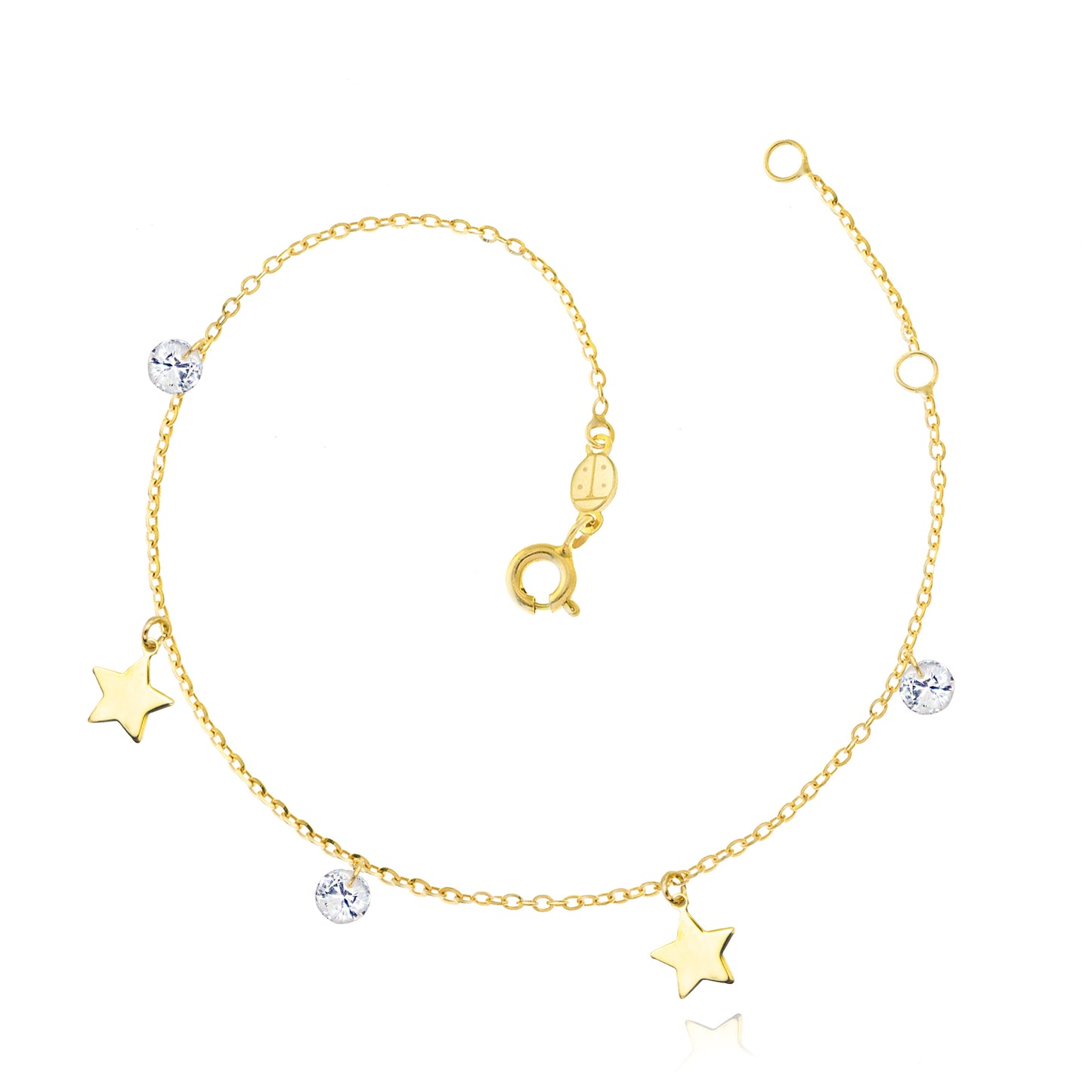 Star Bracelet in Real Gold 