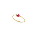 Ladybug ring in Real Gold