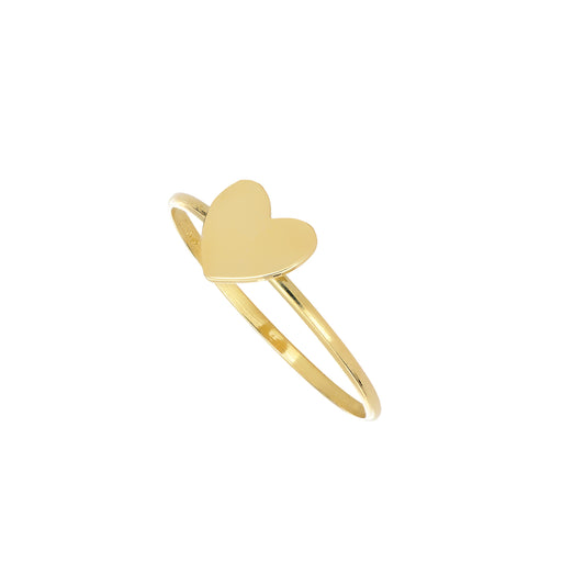 Anello Cuore d'Oro Vero