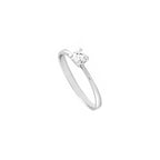 Luce ring in real gold and zircons