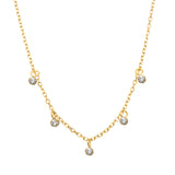 Luce necklace in real gold and zircons