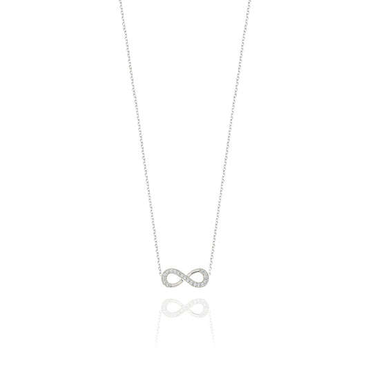 Collana Infinito d'Oro Vero e Zirconi