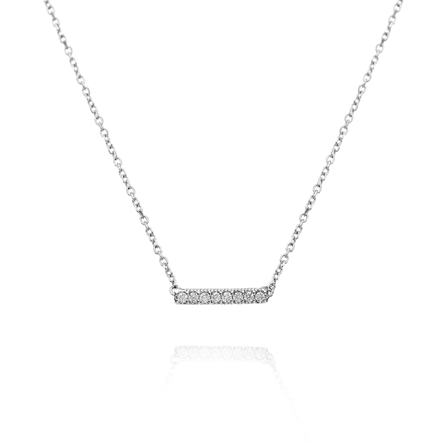 True Gold Line Necklace with 100% Natural Diamonds P.Ct 4