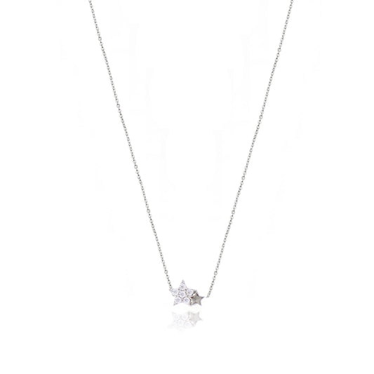 Collana Stella d'Oro Vero e Zirconi