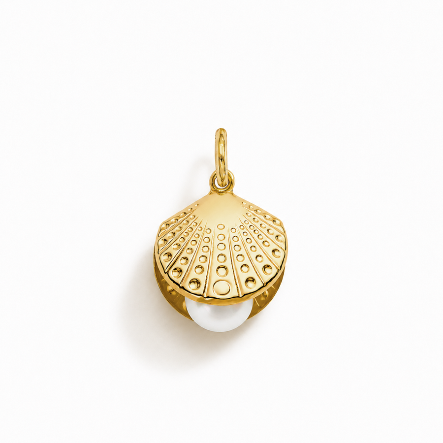 Charm Concha de Oro con Perla