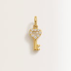 Charm Chiave in Oro e Zirconi