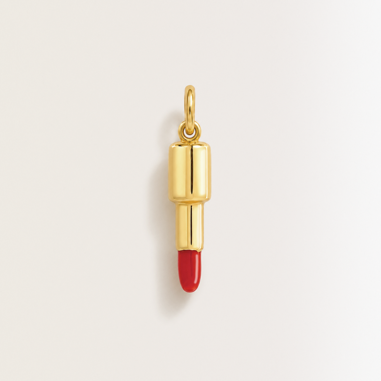 Charm Rossetto in Oro e Smalto Rosso