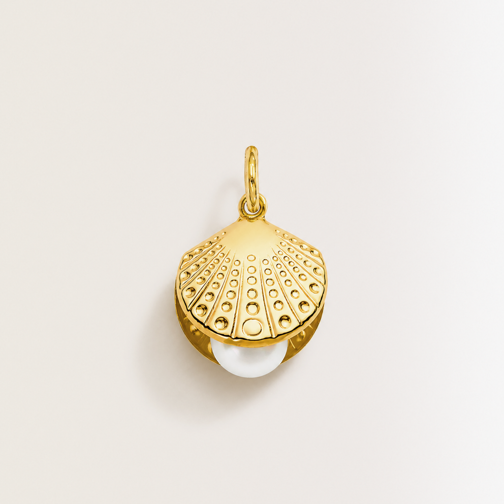 Charm Conchiglia in Oro e Perla