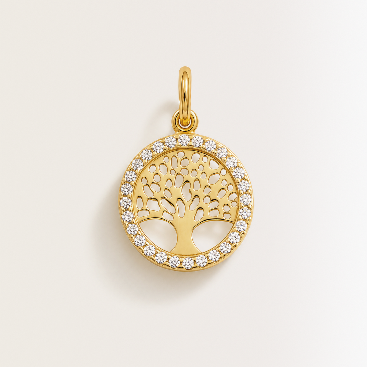 Charm Albero della Vita in Oro e Zirconi