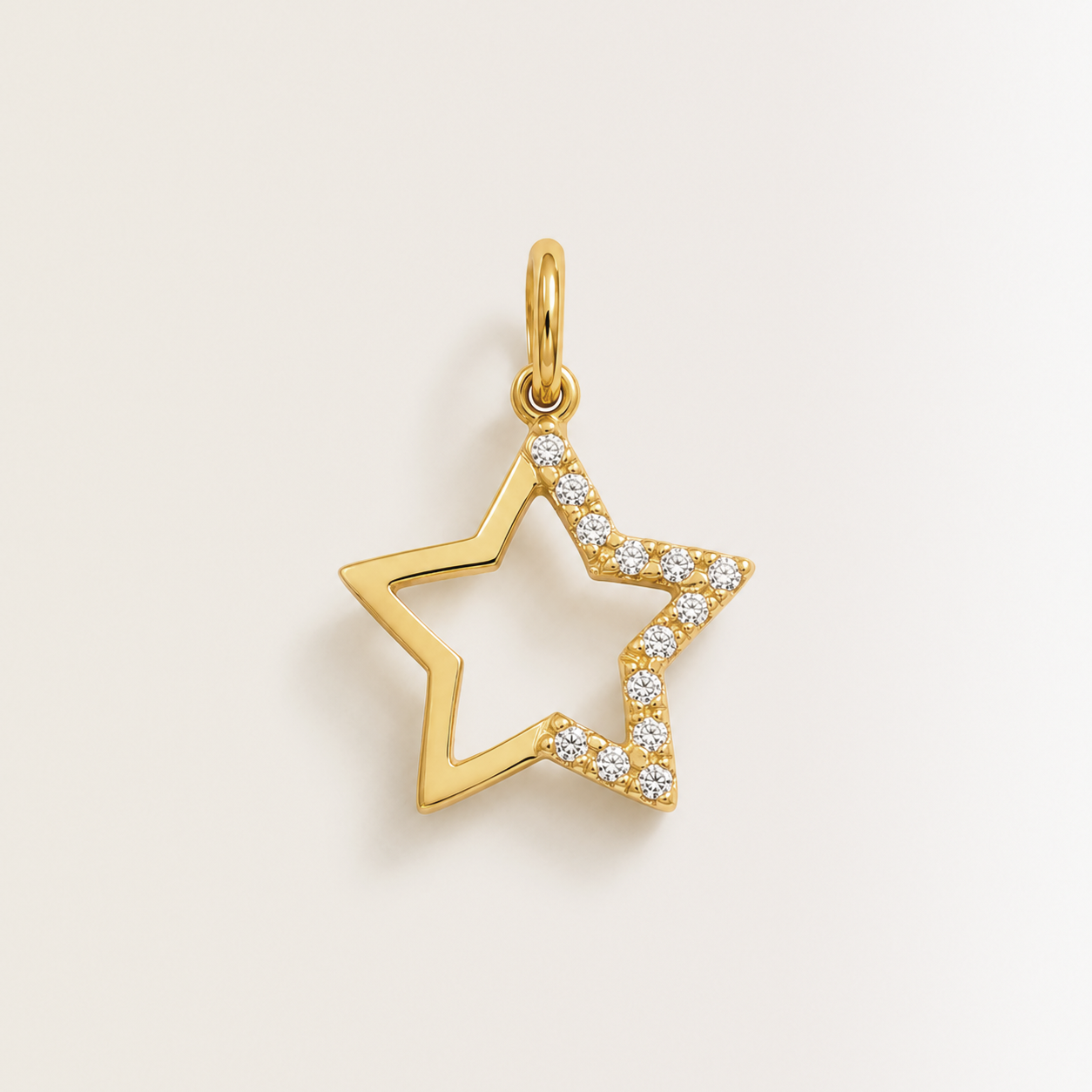 Charm Stella in Oro e Zirconi