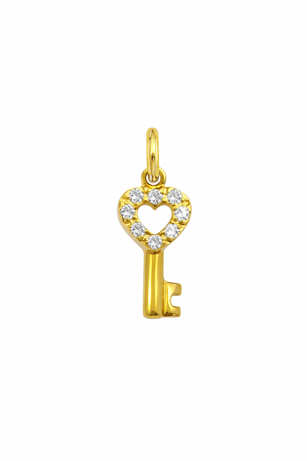 Charm Chiave in Oro e Zirconi