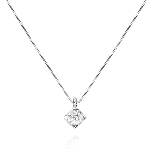Luce d'Oro Necklace with 100% Natural Diamonds P.Ct 18 