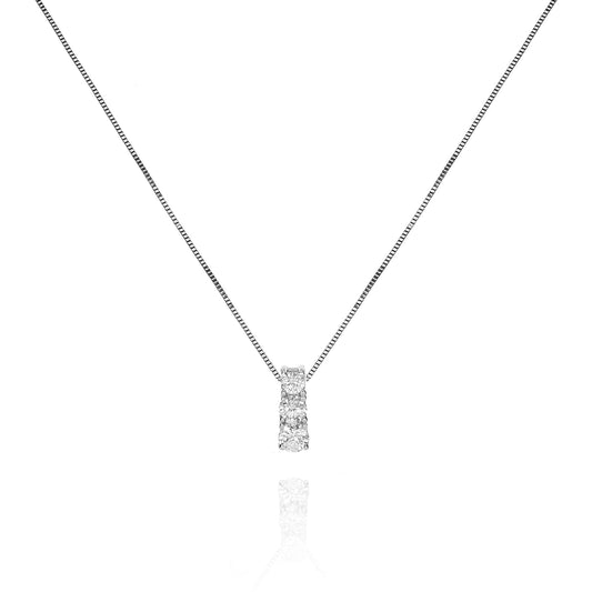 Luce d'Oro Necklace with 100% Natural Diamonds P.Ct 15