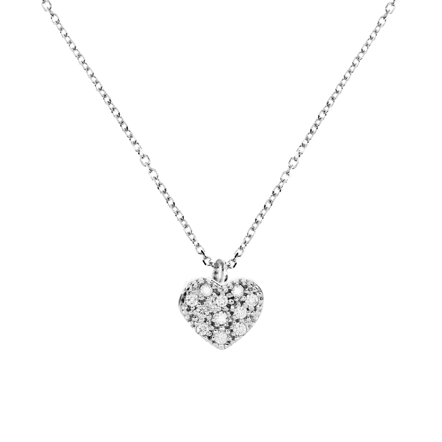Real Gold Heart Necklace with 100% Natural Diamonds P.Ct 4