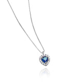 Sapphire Zircon Necklace in Real Gold