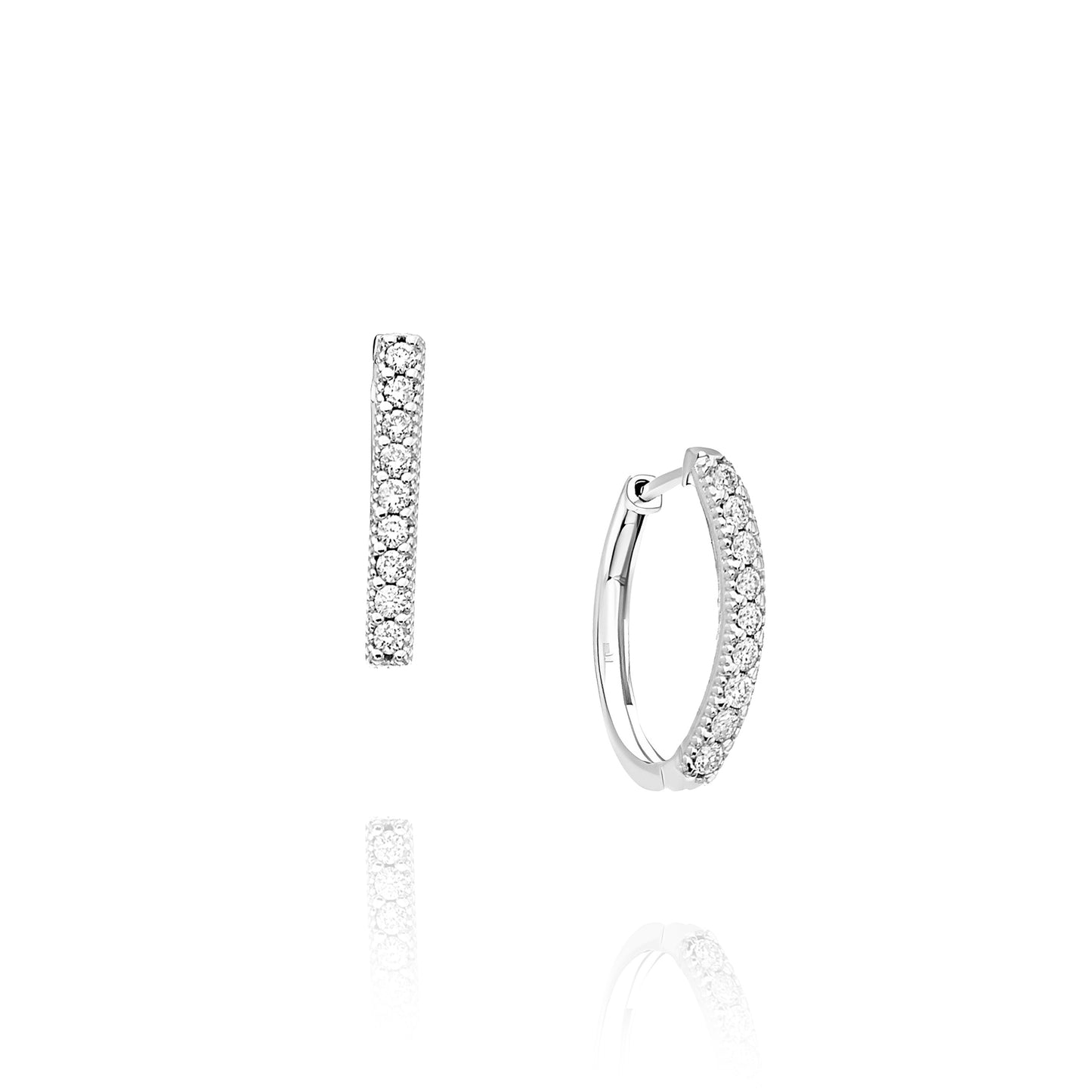 Orecchini Luce d'Oro Vero con Diamanti 100% Naturali P.Ct 10