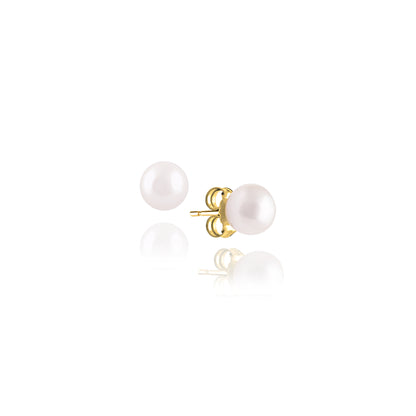 Pearl Earrings in Real Gold 