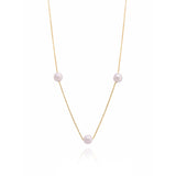 Pearl Necklace in Real Gold 