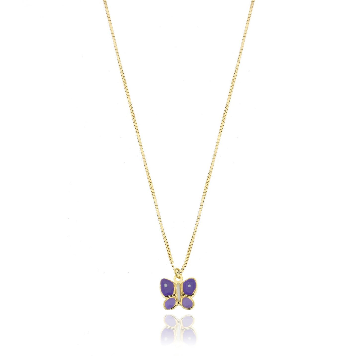 Butterfly Necklace in Real Gold 