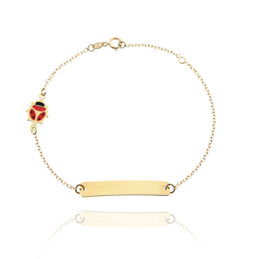Ladybug Girl Bracelet in Real Gold 