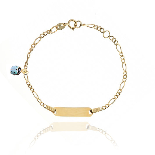 Ladybug Girl Bracelet in Real Gold 