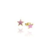 Star Earrings in Real Gold 