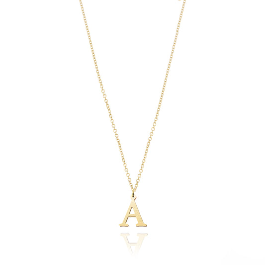 Real Gold Initial Necklace 