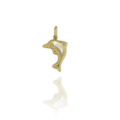 Dolphin Pendant in Real Gold 