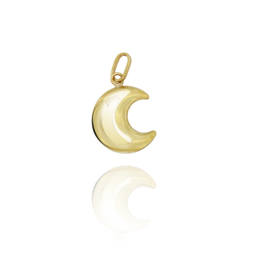 Moon Pendant in Real Gold 