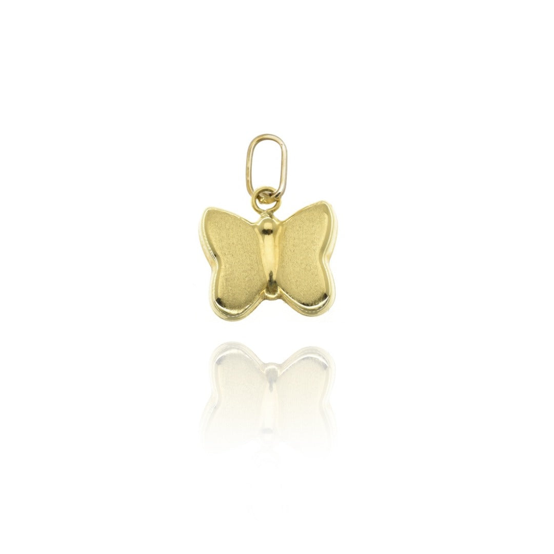 Butterfly Pendant in Real Gold 
