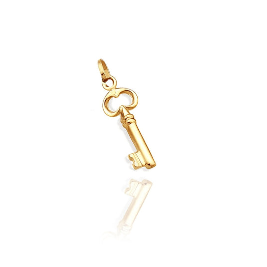 Key Pendant in Real Gold 