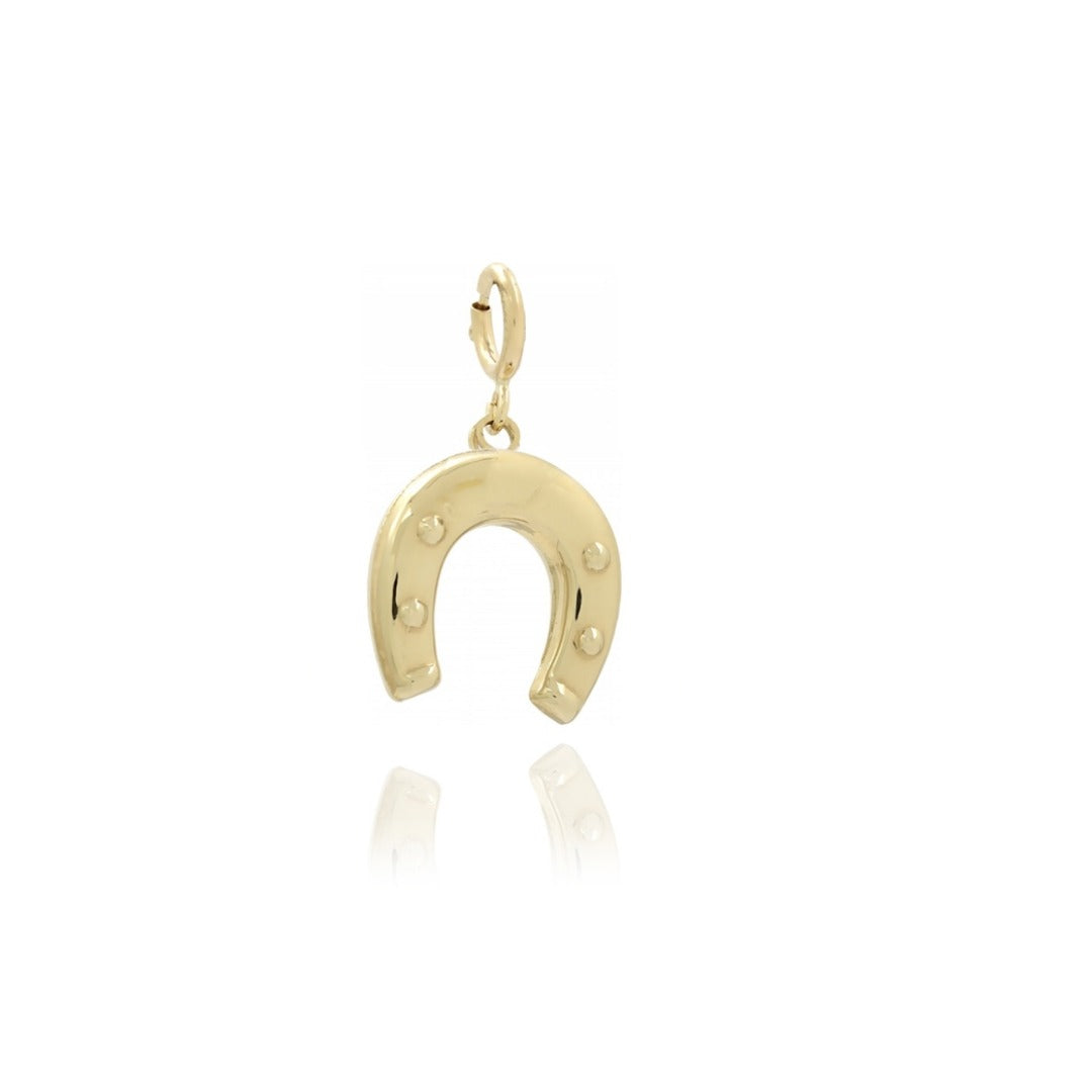 Horseshoe Pendant in Real Gold