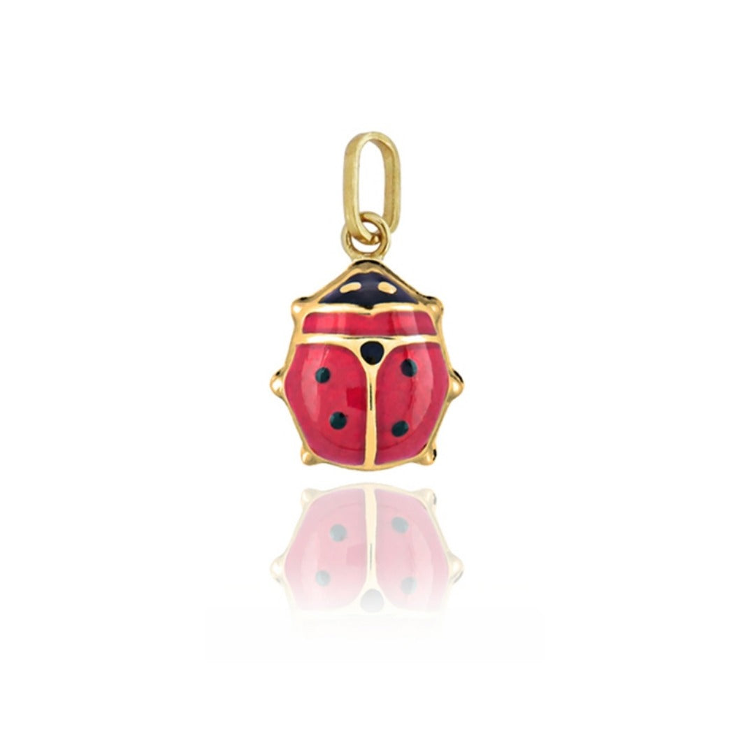 Ladybug Pendant in Real Gold 