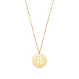 Initial Gold Medal Necklace