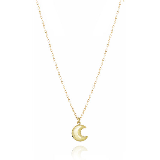 Moon Necklace in Real Gold 