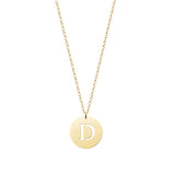 Initial Gold Medal Necklace