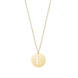 Initial Gold Medal Necklace