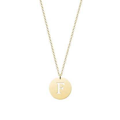 Initial Gold Medal Necklace