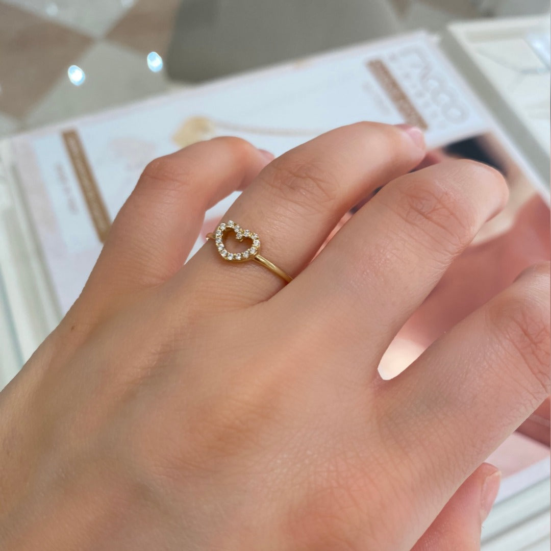 Heart Ring in Real Gold 