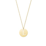 Initial Gold Medal Necklace