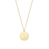 Initial Gold Medal Necklace
