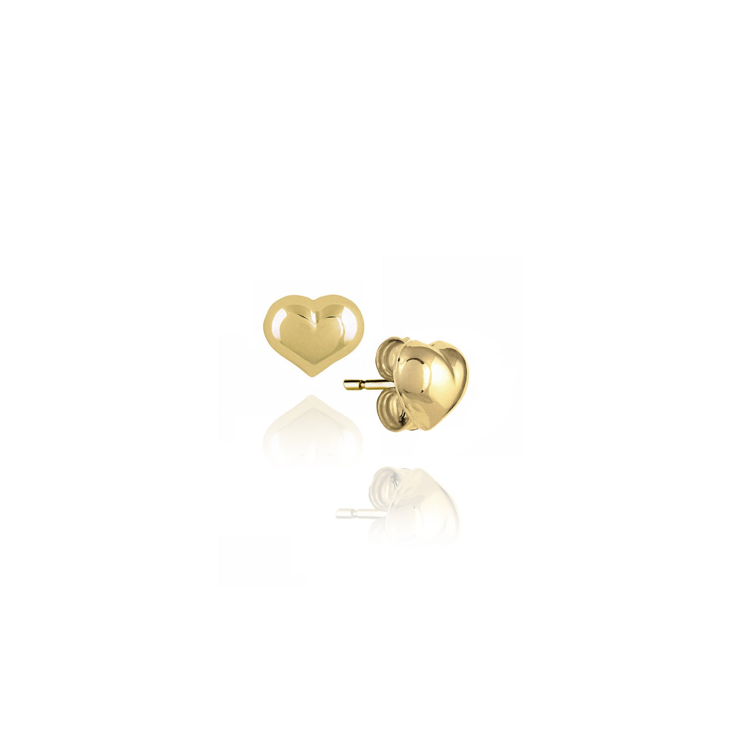 Heart Earrings in Real Gold 